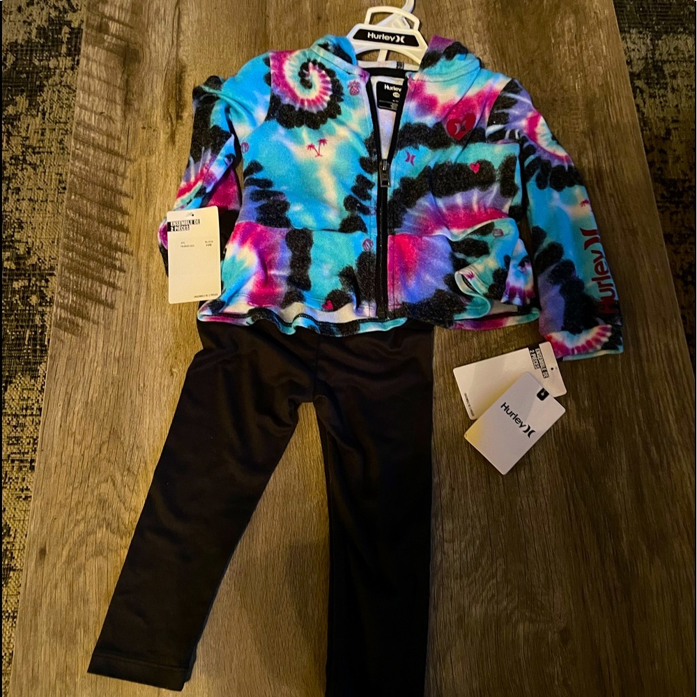HURLEY 2 piece jogging suit NWT. 24 months